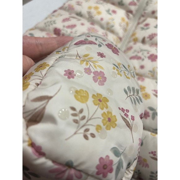 Purebaby Quilted Floral Grow Suit Snowsuit 12–18 Months Hooded Cozy Cottagecore - Picture 6 of 7